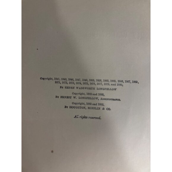 Antique 1885 Longfellow Illustrated Poetical Works Hardcover Book with Souvenir - Picture 8 of 16